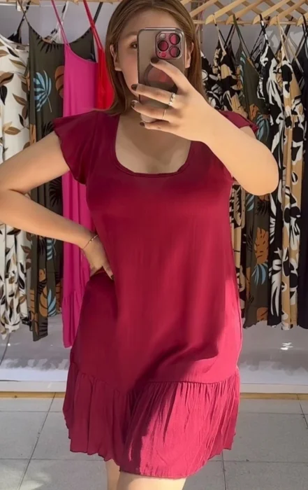 Vestido de Lino Espandex  del 2 al 7 por Pedido