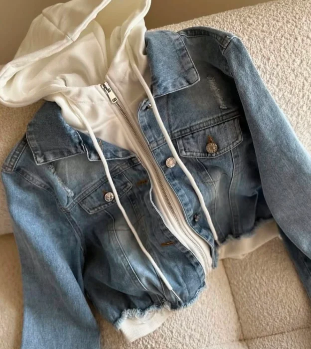 Campera Denim con  Capucha