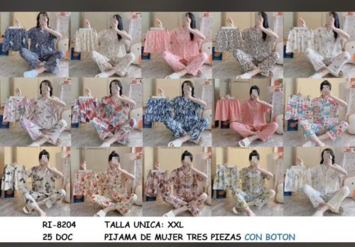 Pijamas Camiseros 3 Piezas