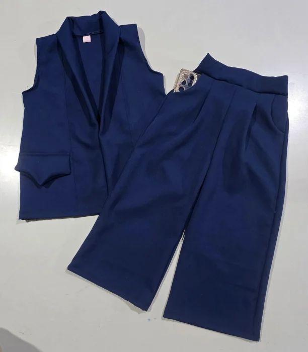 Conjunto Sastrero. Chaleco + Palazo con Bolsillos