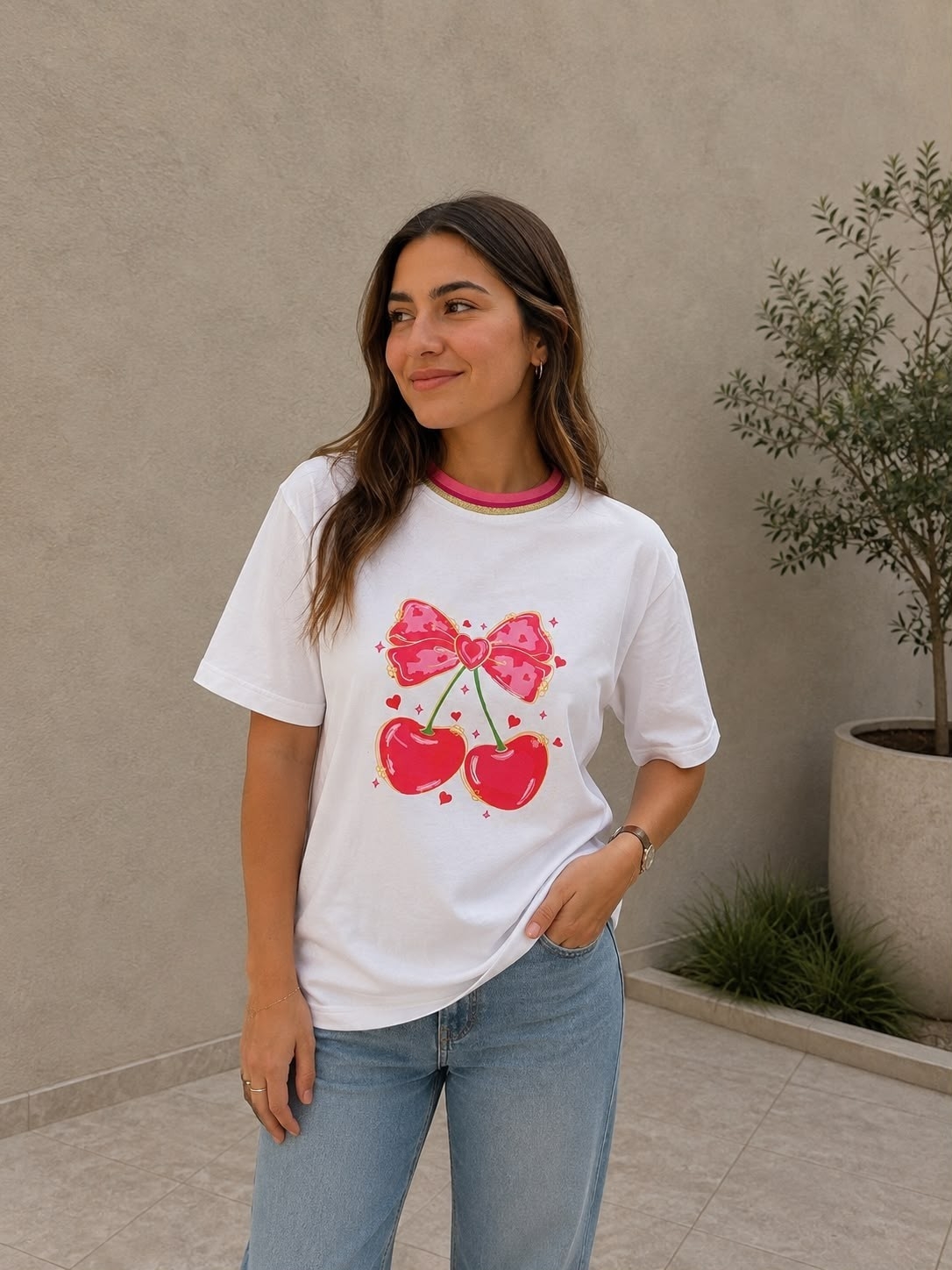 Remera Dama Estampada Cuello Multicolor - Imagen 5