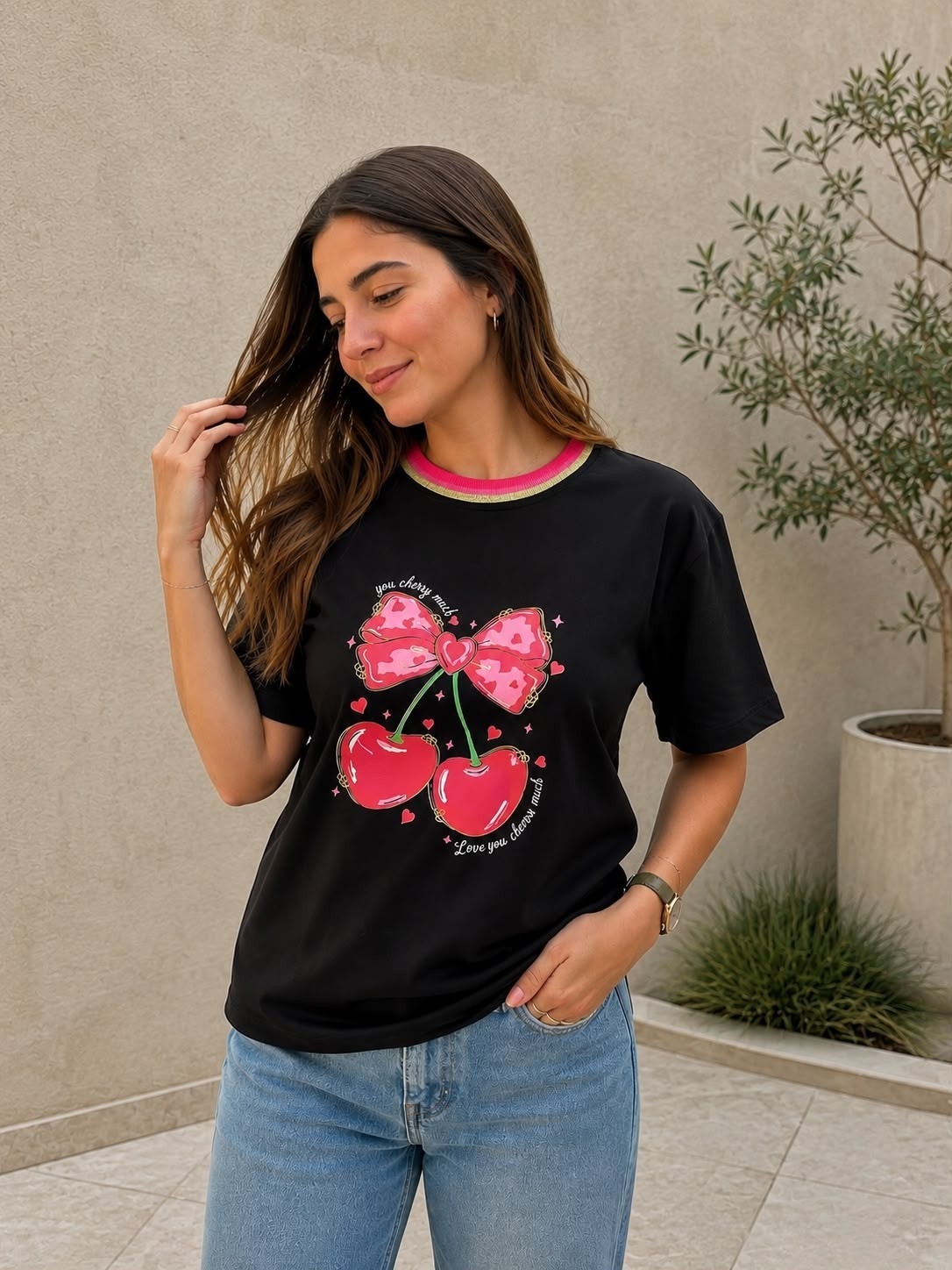 Remera Dama Estampada Cuello Multicolor - Imagen 6