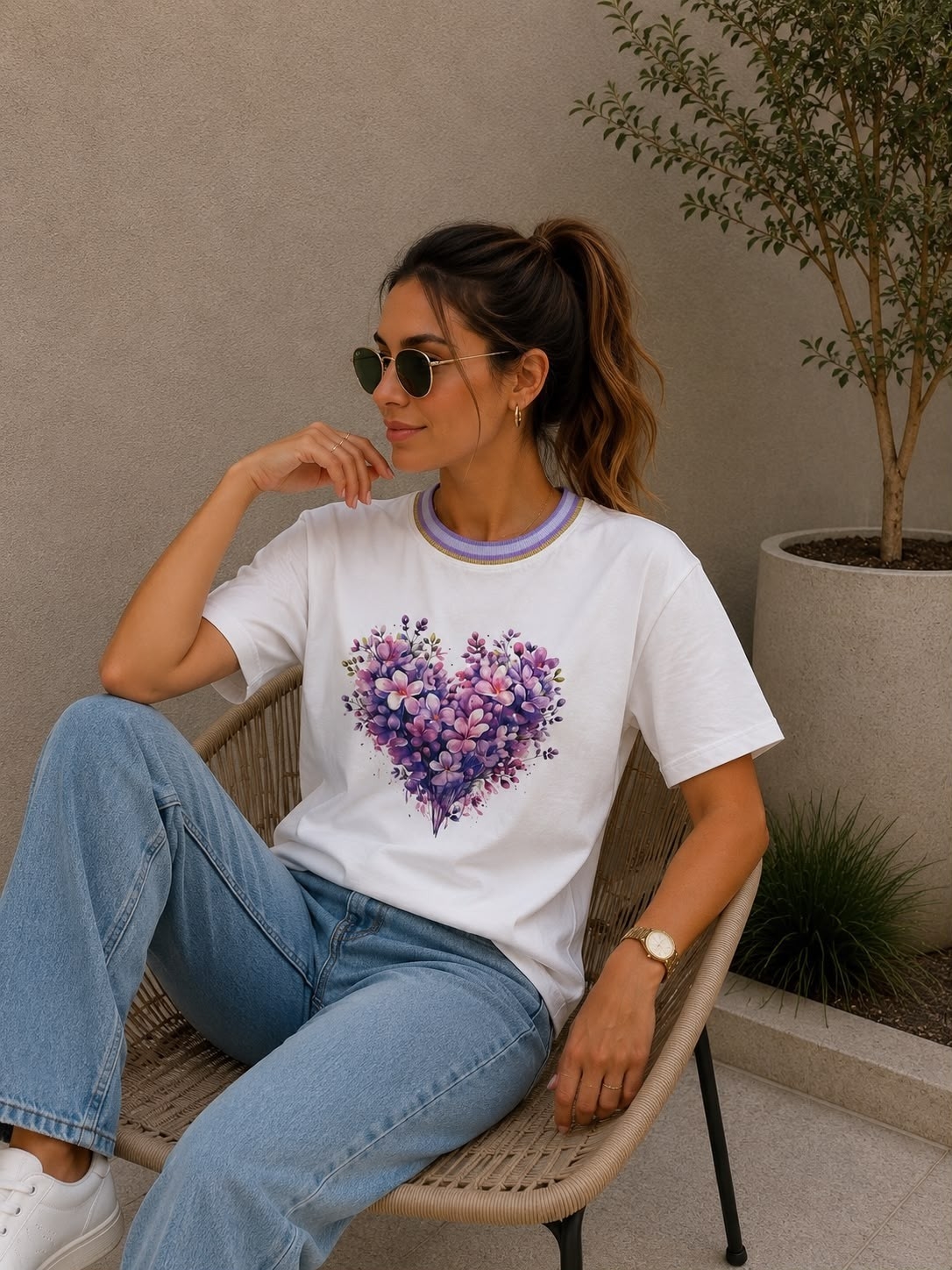 Remera Dama Estampada Cuello Multicolor - Imagen 7