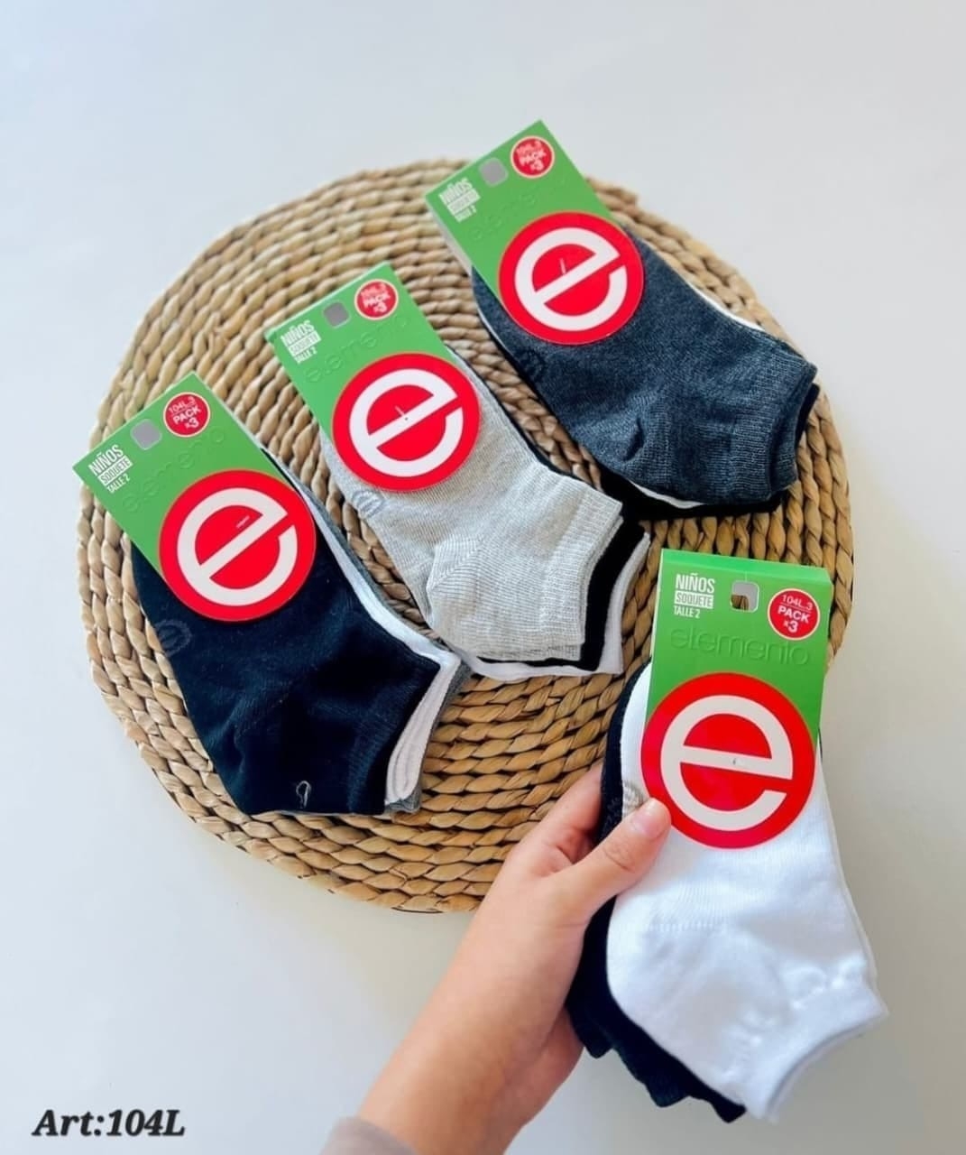 (art:104l.3)elemento Tripack,soquetes Niñ@s Lisas - Imagen 3