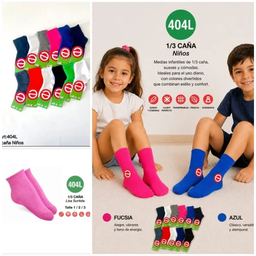 (art:404l) Elemento Medias Niñ@s 1/3 Caña  Lisas