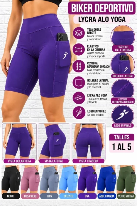 Biker con Bolsillo Bordado