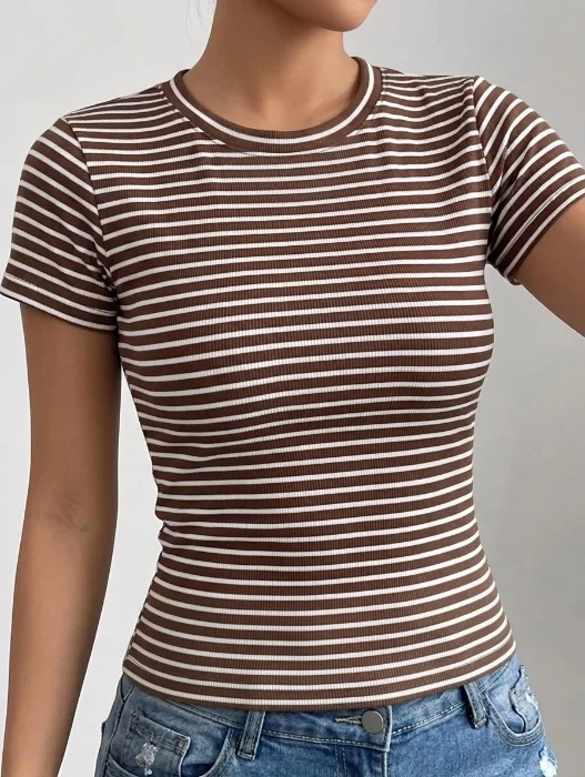 Remera Básica Juvenil Rayada