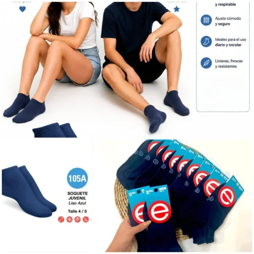 (art:105a)elemento Media Colegial Soquete Juvenil Unisex