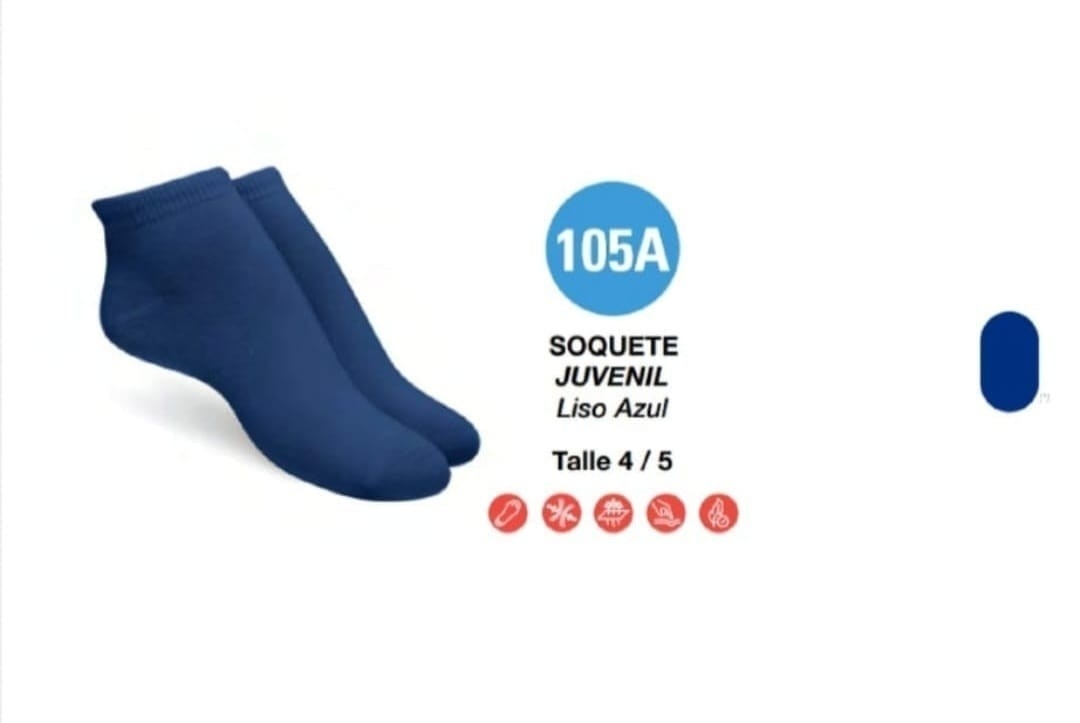 (art:105a)elemento Media Colegial Soquete Juvenil Unisex - Imagen 4