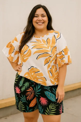 Remera Lino Estampado T.2 al 8