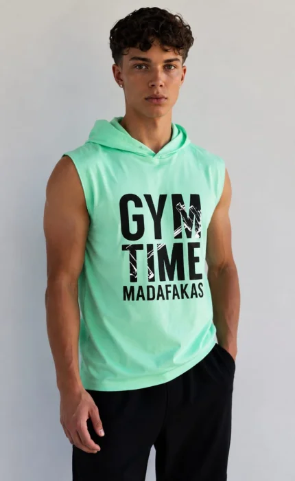 Musculosa Gym Time C/capucha