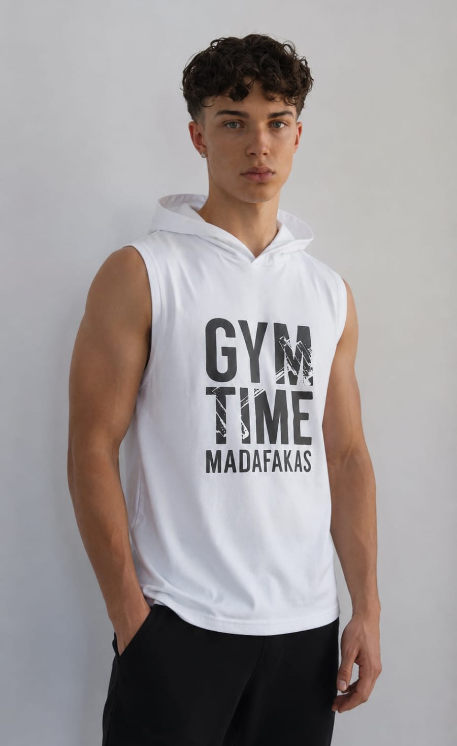 Musculosa Gym Time C/capucha - Imagen 2