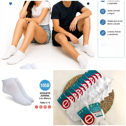 (art:105b)elemento Media Colegial Soquete Juvenil Unisex