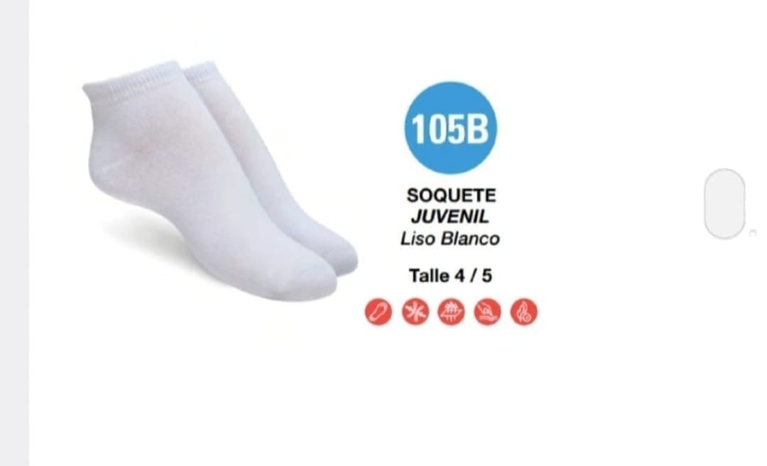 (art:105b)elemento Media Colegial Soquete Juvenil Unisex - Imagen 3