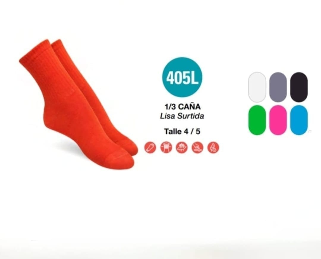 (art:405l)elemento Media Juvenil 1/3 Caña Unisex Lisas - Imagen 5