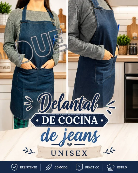 Delantal de Cocina en Jeans