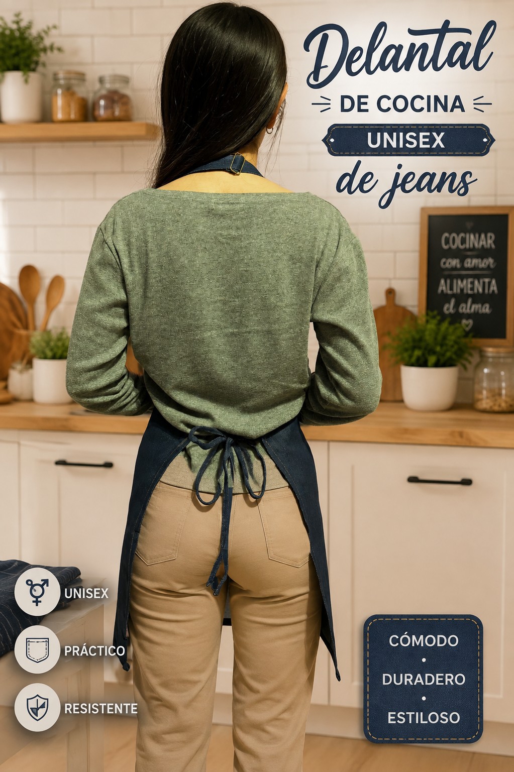Delantal de Cocina en Jeans - Imagen 2