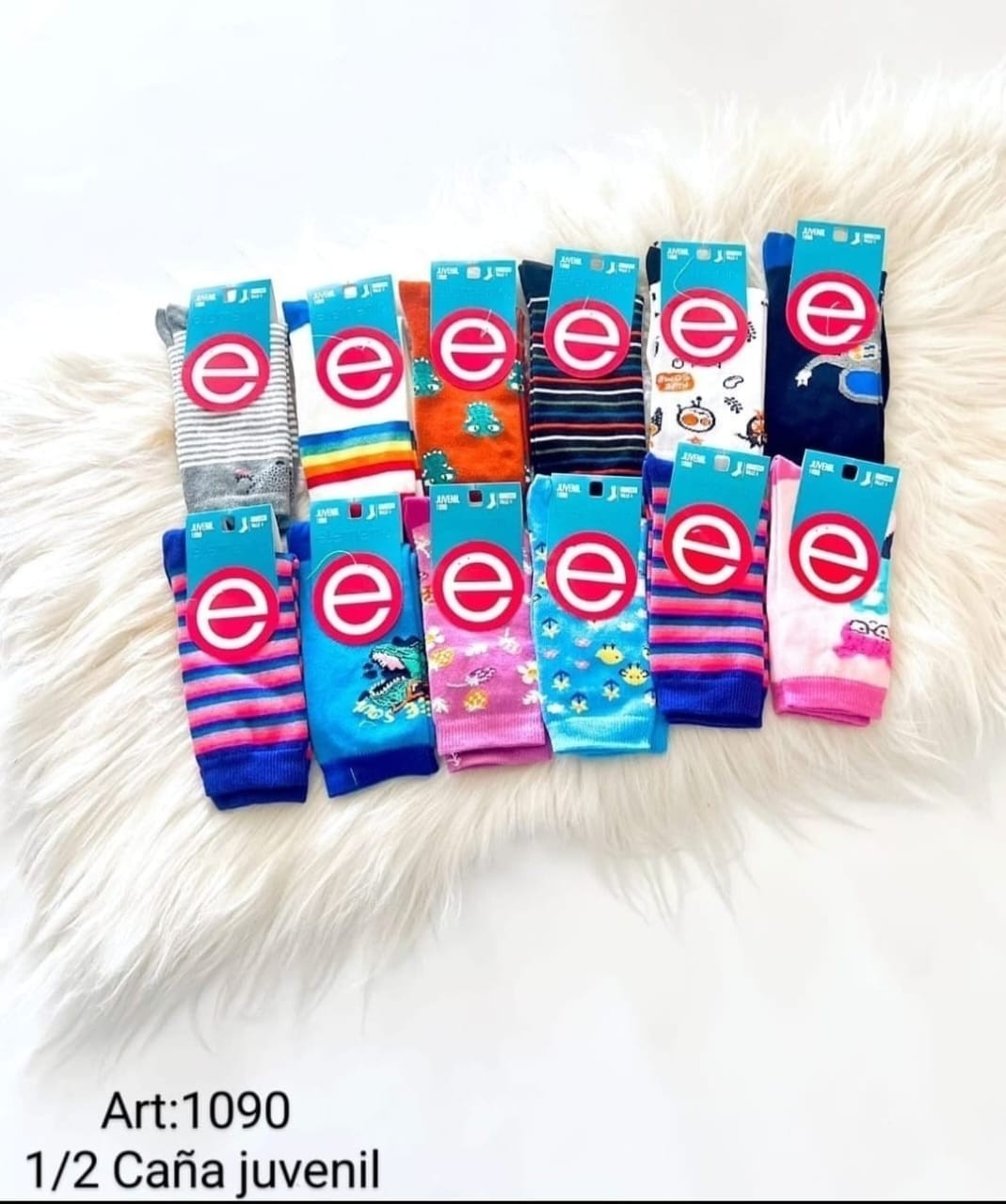 (art:1090) Elemento Media Juvenil 1/2 Caña Unisex Estampada - Imagen 4