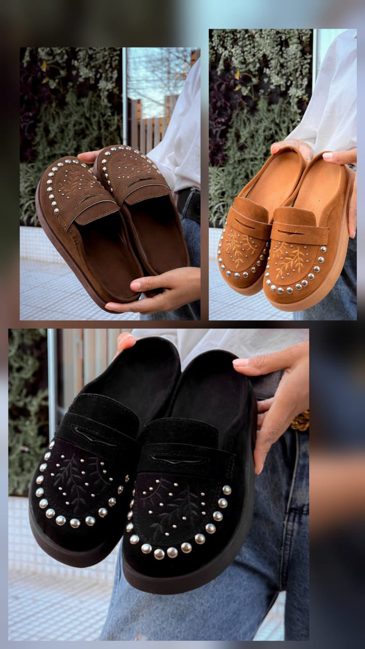 Sueco con Bordado y Tachas (art.iris) - Imagen 2