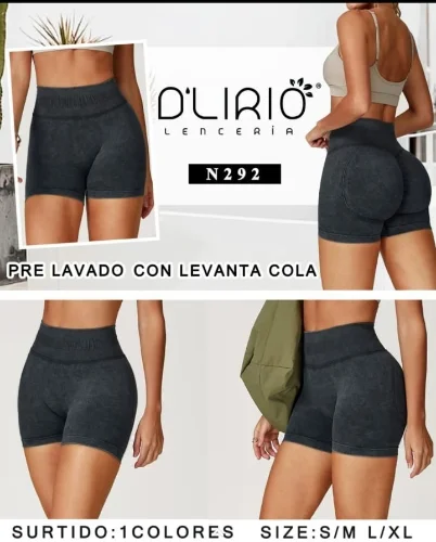 Shorts Negro Prelavado
