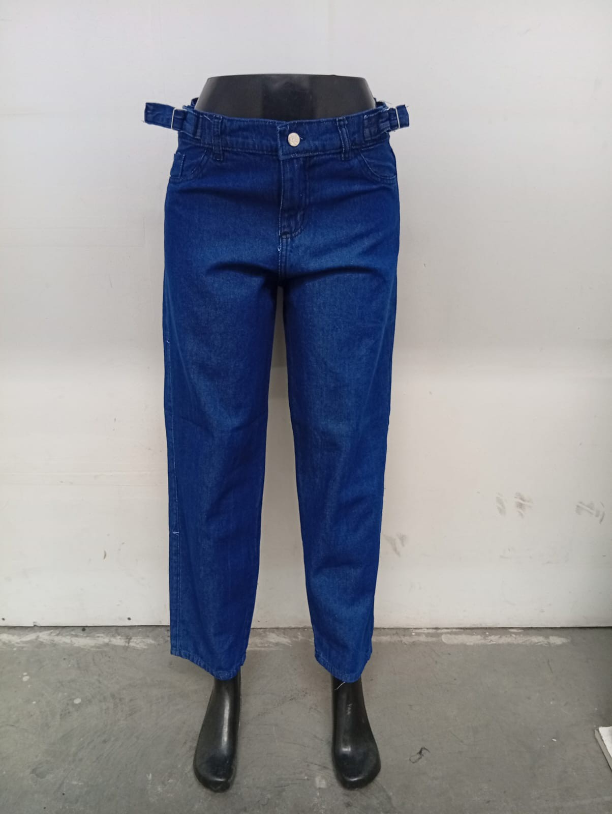 Jean Baggy Strass Regulador Dama Pantalón Ancho Denim Mujer 2000's Ajustable Brillos - Imagen 4