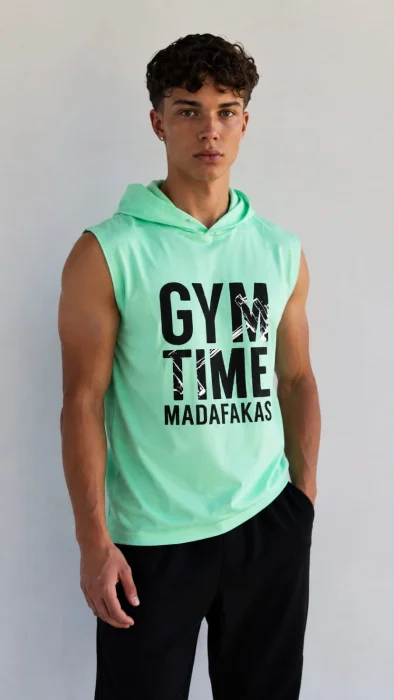 Musculosa Gym Time C/capucha