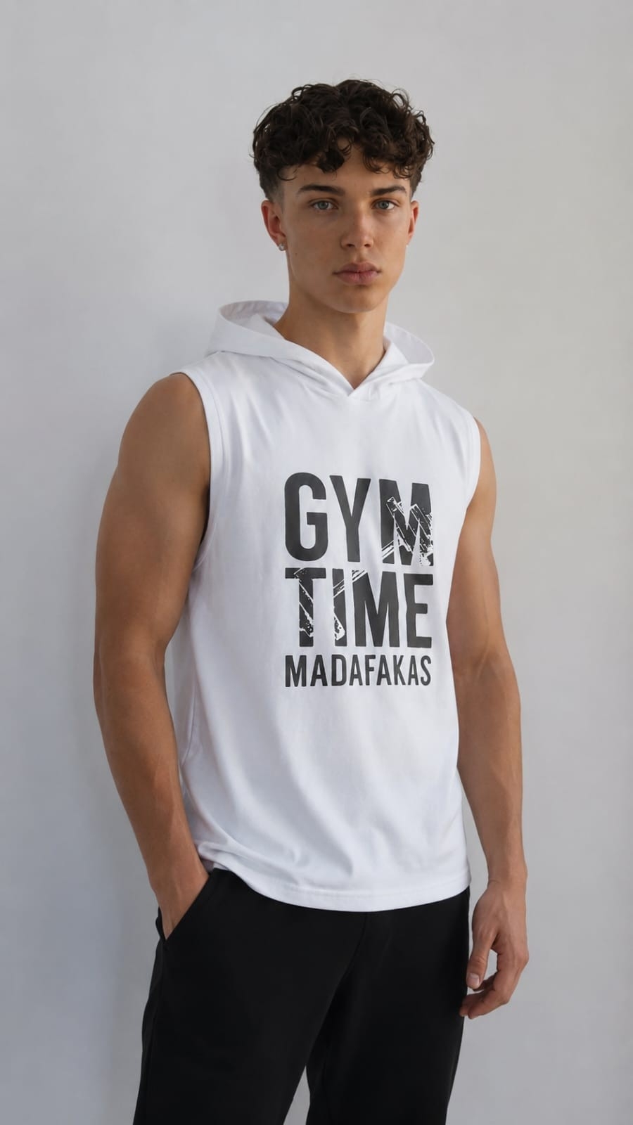 Musculosa Gym Time C/capucha - Imagen 2
