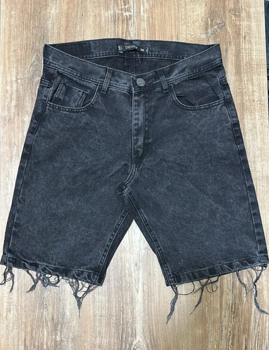 Bermuda Mom Liso Gris Osc Nevado