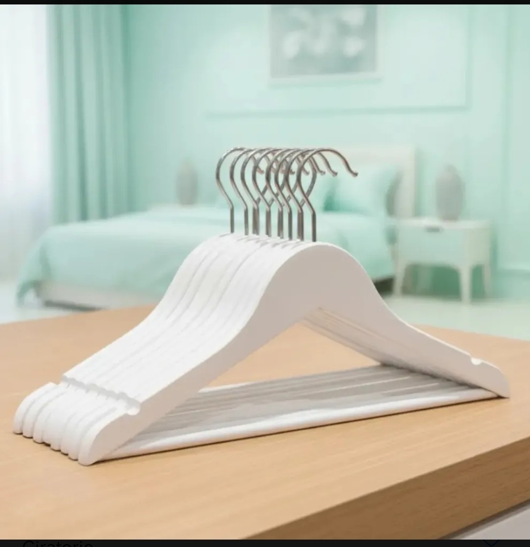 Percha Madera Blanca Adulto - Imagen 3