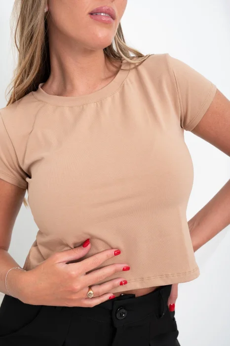 Baby Tee Algodón con Laycra