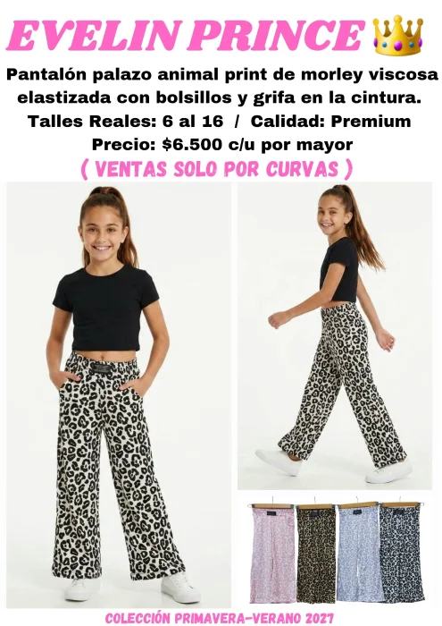 Pantalon Palazo Animal Print