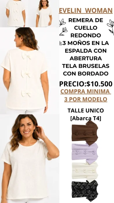 Remera con 3 Moños