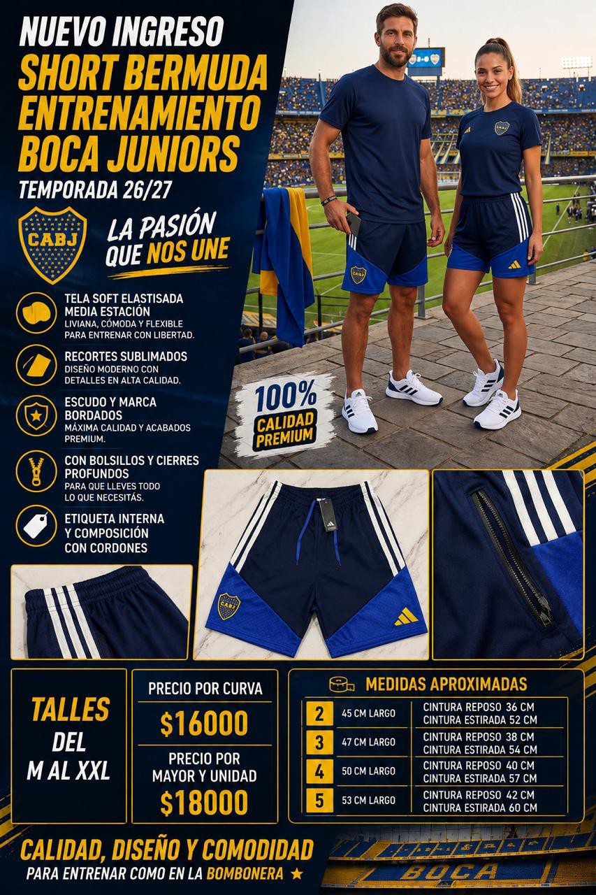 Nueva Bermuda Boca Juniors Entrenamiento 26/27. - Imagen 5