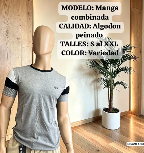 Remeras Mangas Combinadas
