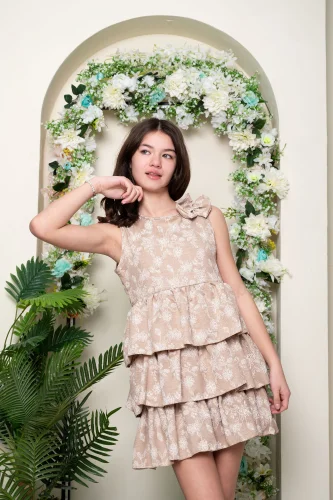 Vestido Luisa Rayón Lolise Tela C/diseño Floral