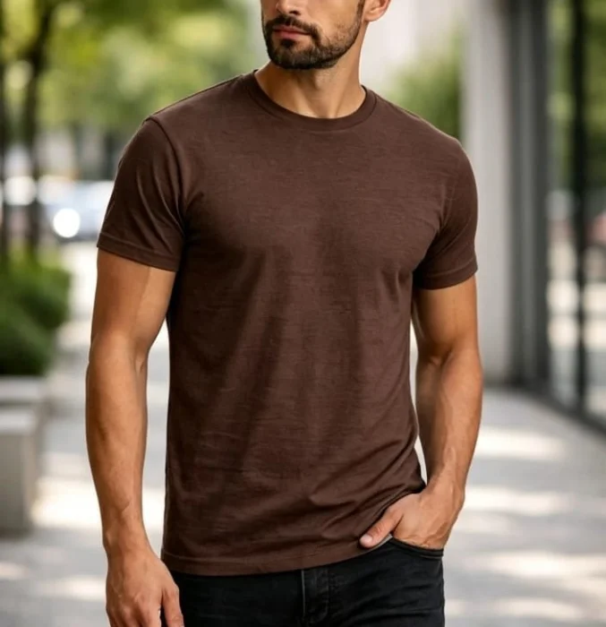 Remeras Lisas Chocolate