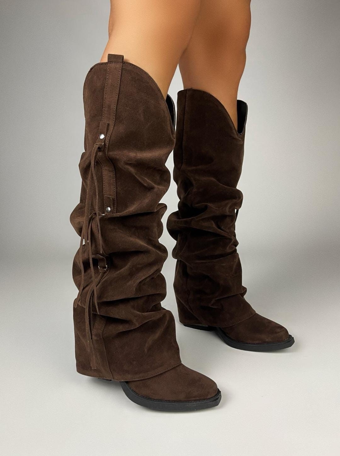 Botas Largas Atena Gamuza - Imagen 2