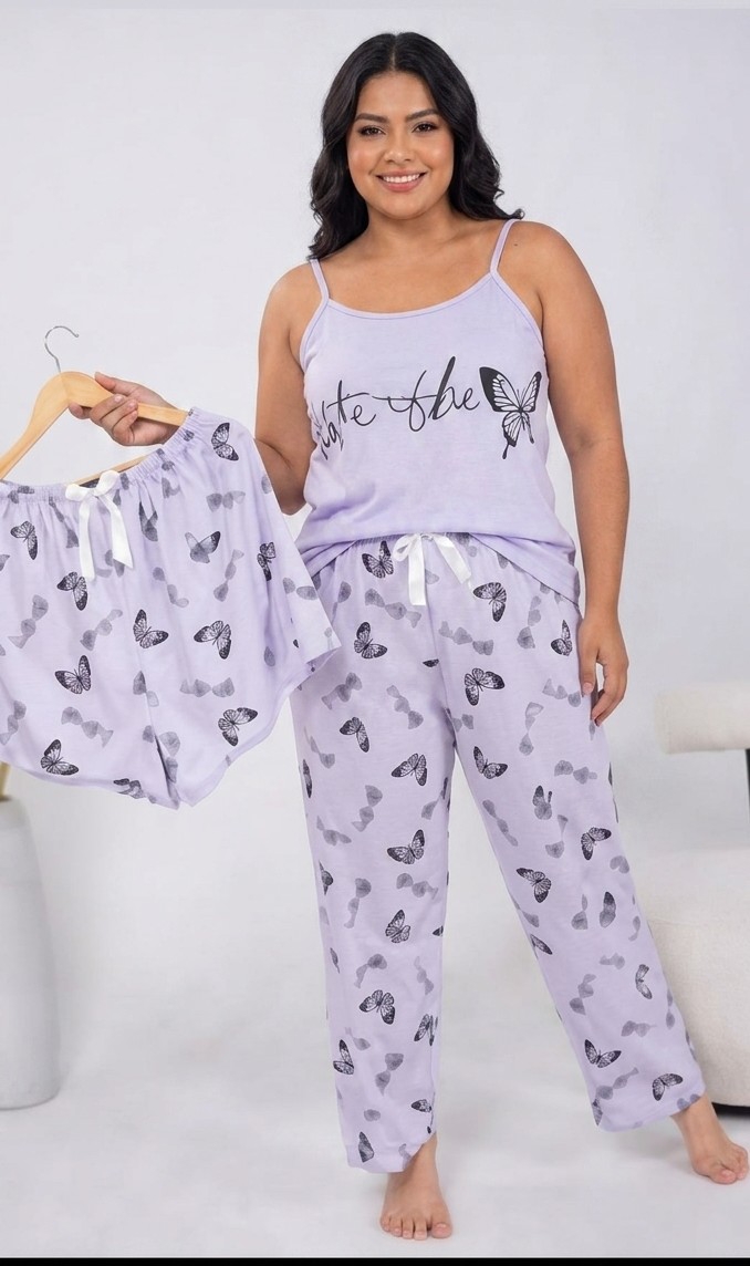 Pijamas Talles Grandes de 3 Piezas - Imagen 2