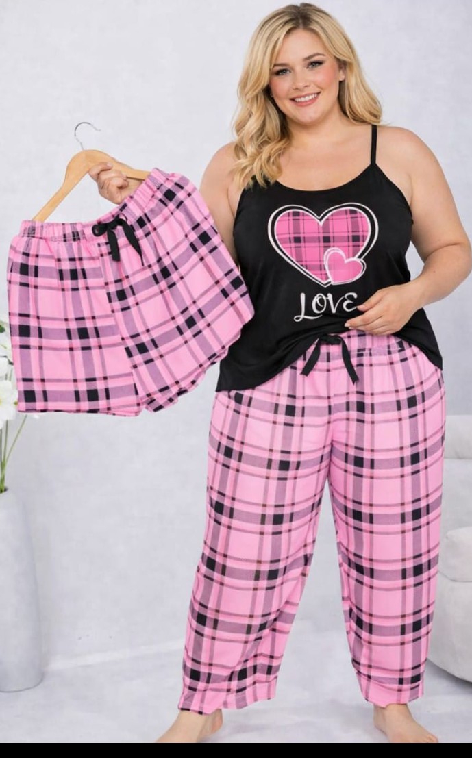 Pijamas Talles Grandes de 3 Piezas - Imagen 3