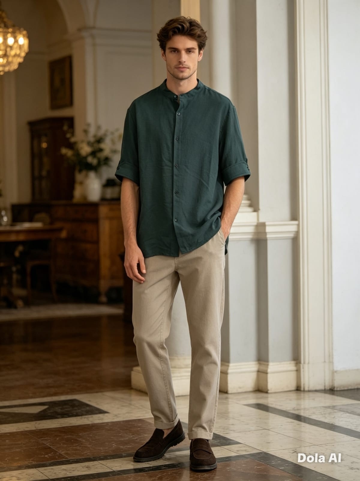Camisas Lino Cey Manga 3/4 Hombre - Imagen 6