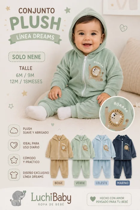 Conjunto Plush Nene Linea Dreams
