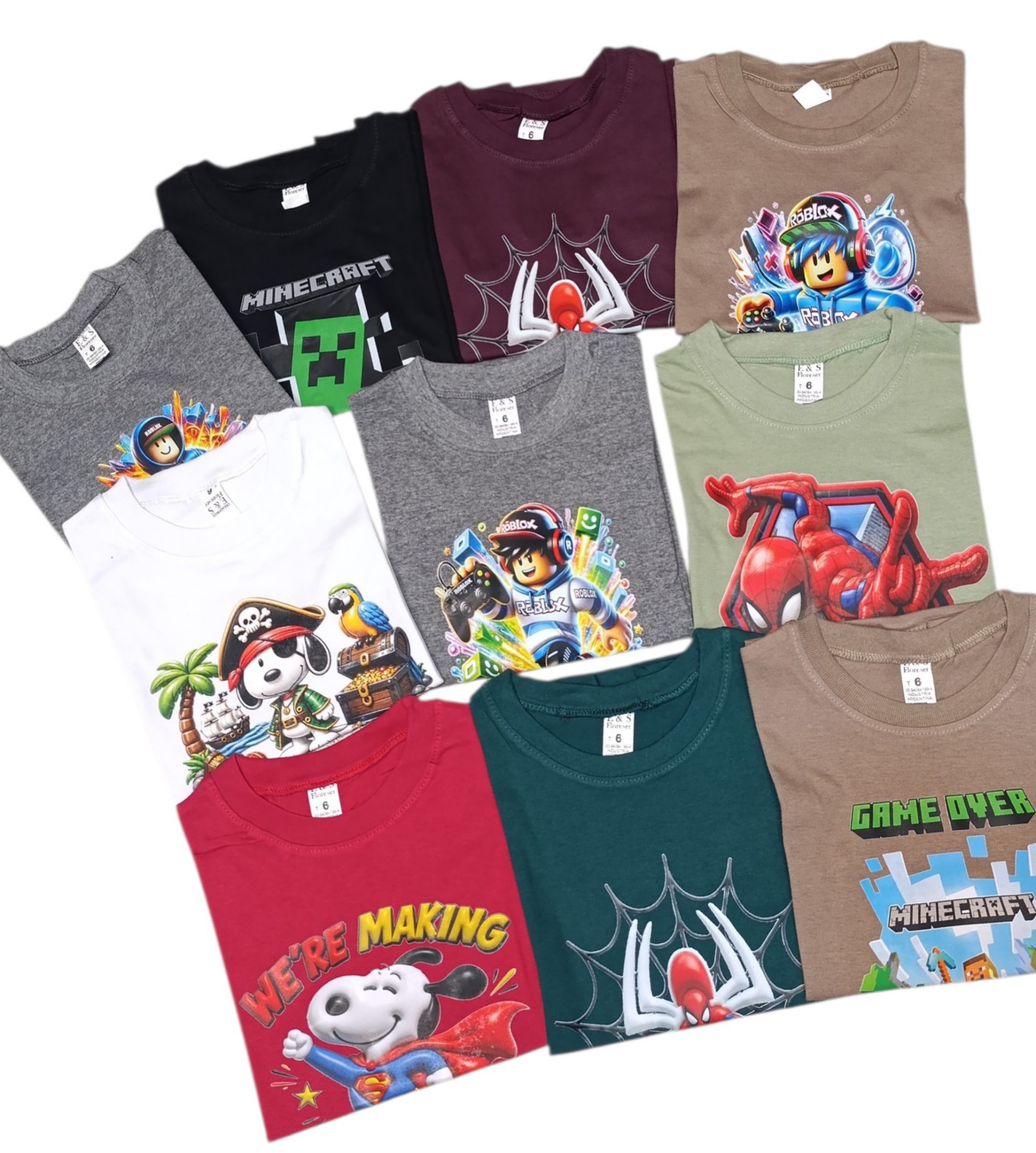 Remeras Oversise Niños Personajes - Imagen 3