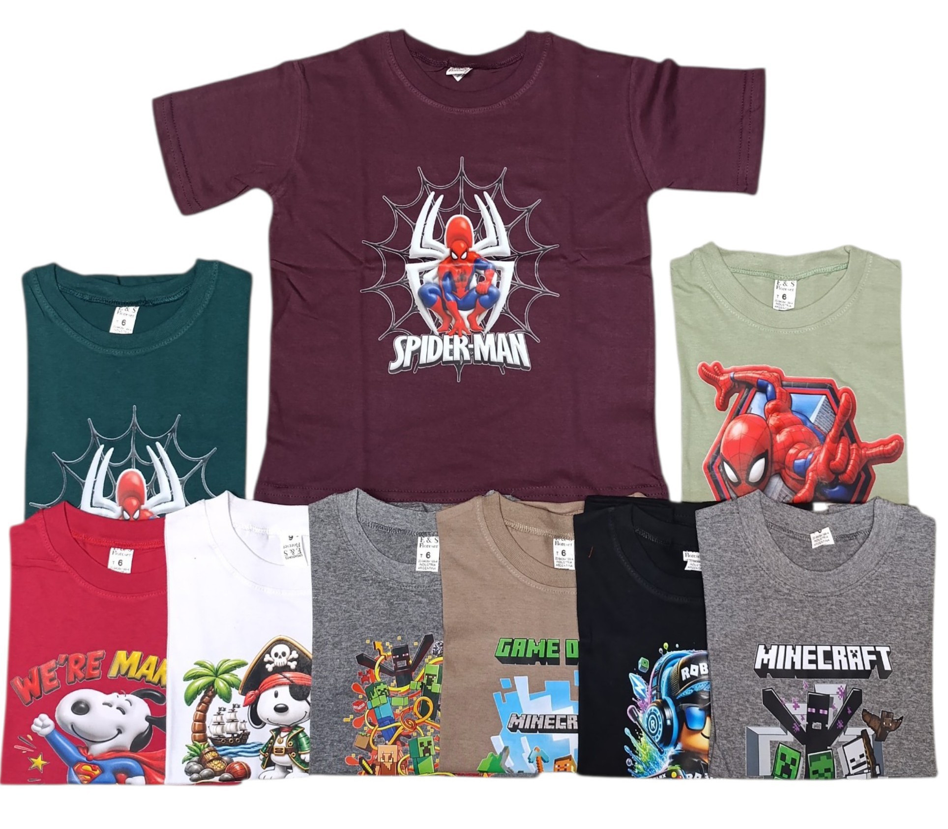 Remeras Oversise Niños Personajes - Imagen 2