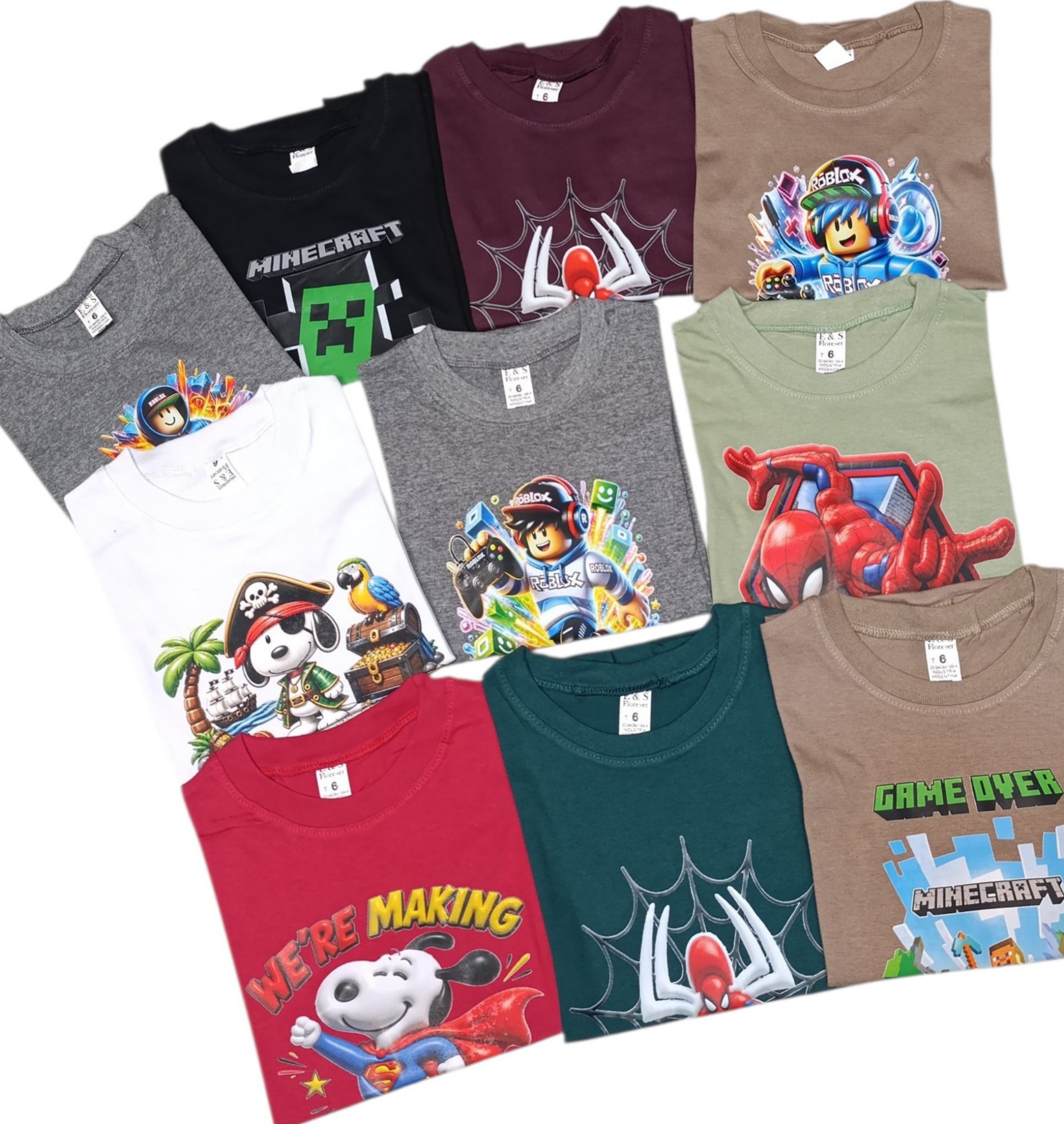 Remeras Oversise Niños Personajes - Imagen 3