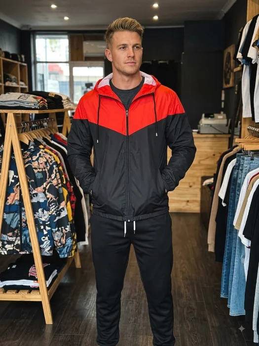 Campera Rompevietos de Hombre con Forro Red