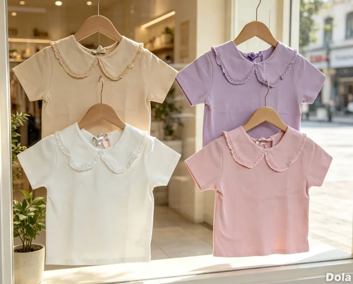 Remera de Nena con Puntilla