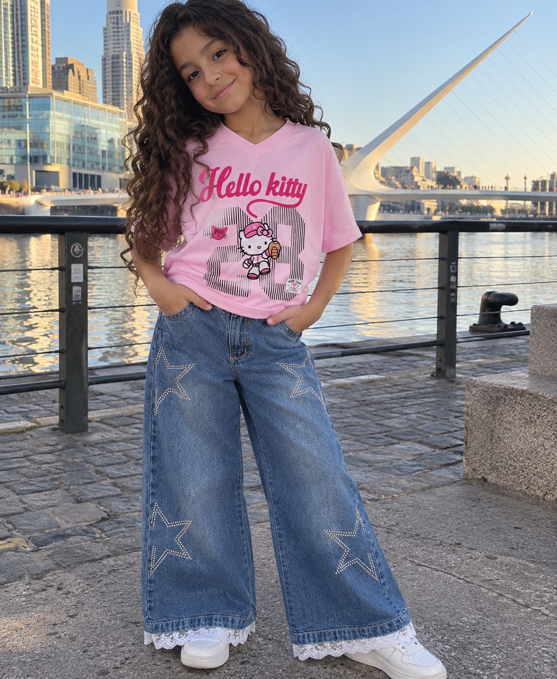 Jeans Rigido con Puntilla - Imagen 2