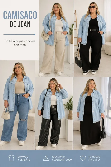 Camisaco Tachas Curvy