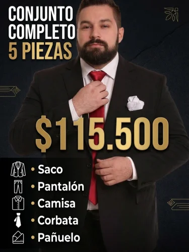 Combo  Traje Talle Especial 5 Piezas
