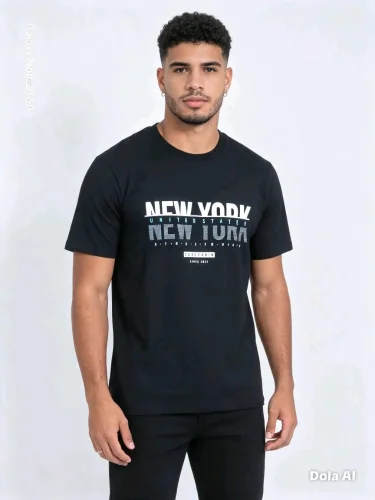 Remeras Varon Algodon Peinado